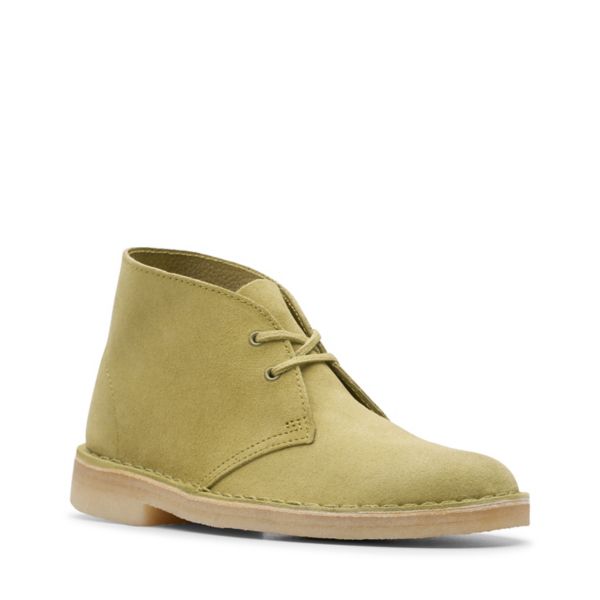 Clarks Womens Desert Boot Ankle Boots Khaki | UK-8471092